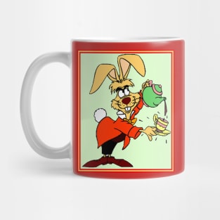 March Hare : Abstract Rabbit Pouring Tea Print Mug